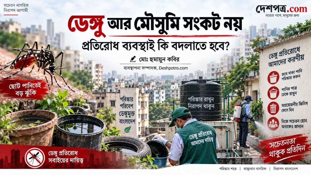 ডেঙ্গু ও সংক্রামক রোগ প্রতিরোধে সমন্বিত ক্লিনিক্যাল গাইডলাইন ও হাসপাতাল ব্যবস্থাপনা